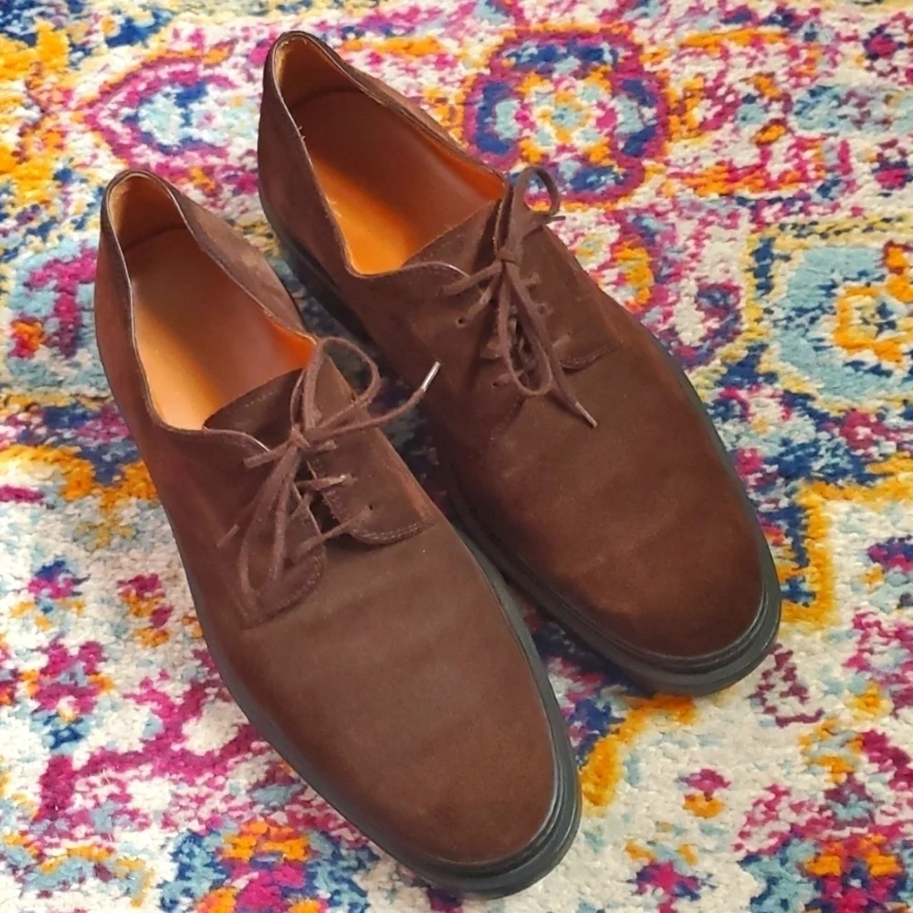 Tod's Brown Suede Lace-Up Loafers
